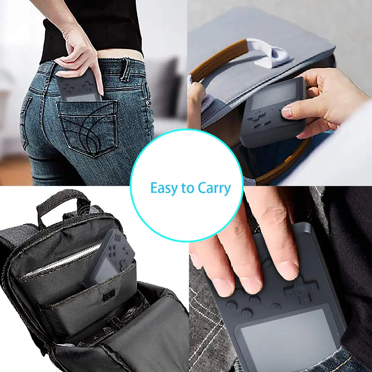 400-in-1 Mini Handheld Game Player Portable Retro Video Console 8-Bit 3.0 Inch Color LCD Screen for Boys - Portable Gaming Entertainment