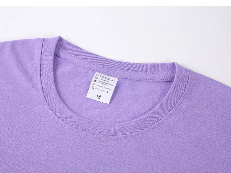 Unisex 100% Cotton Solid Color T-shirt O-Neck Short-Sleeve Summer Casual Top Loose Fit M-4XL Breathable Moisture Wicking