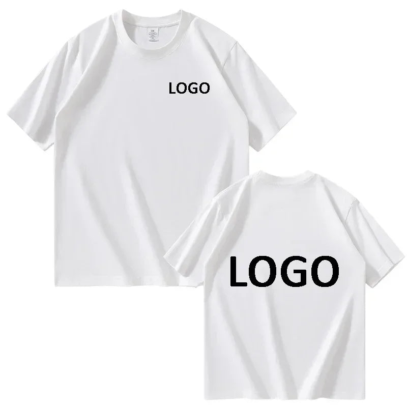 Customized 100% Cotton Printed T-Shirt Men's Fashion Short Sleeve O-Neck Casual Streetwear Tee Breathable Summer Top for Unisex