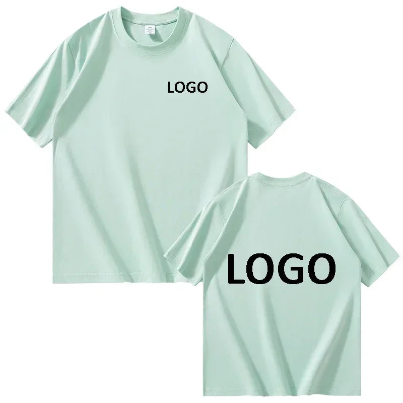 Customized 100% Cotton Printed T-Shirt Men's Fashion Short Sleeve O-Neck Casual Streetwear Tee Breathable Summer Top for Unisex
