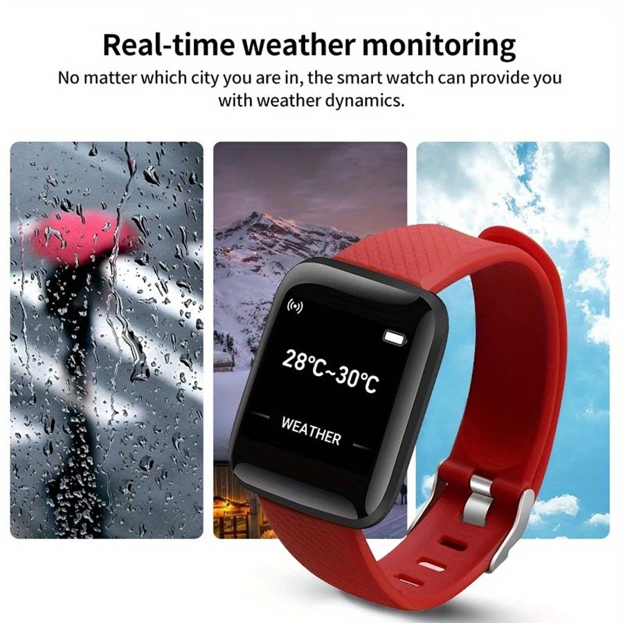 Smartwatch for Men Women Fitness Tracker Message Reminder Sleep Monitor Heart Rate Monitor Wristwatch Compatible with Android iOS