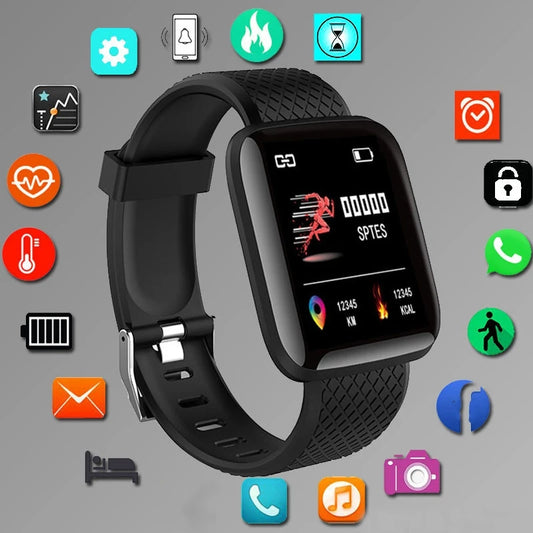 Smartwatch for Men Women Fitness Tracker Message Reminder Sleep Monitor Heart Rate Monitor Wristwatch Compatible with Android iOS