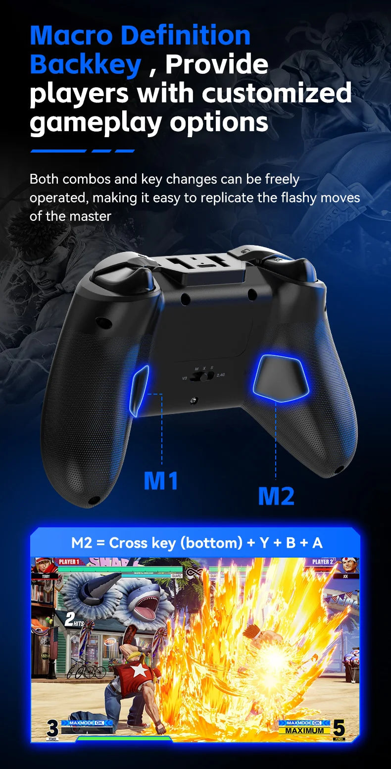G6 Wireless Mobile Game Controller with Hall Triggers And Joystick for Nintendo Switch PC Android iOS - Supporting Multiple Platforms