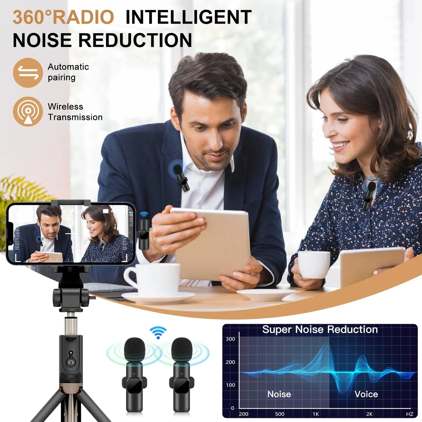 EchoGo Portable Wireless Lavalier Mic – Compact Audio Solution for Gaming, Broadcasts & Phone Recording