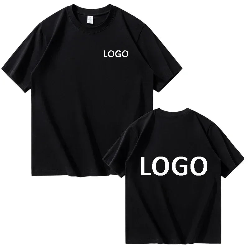 Customized 100% Cotton Printed T-Shirt Men's Fashion Short Sleeve O-Neck Casual Streetwear Tee Breathable Summer Top for Unisex