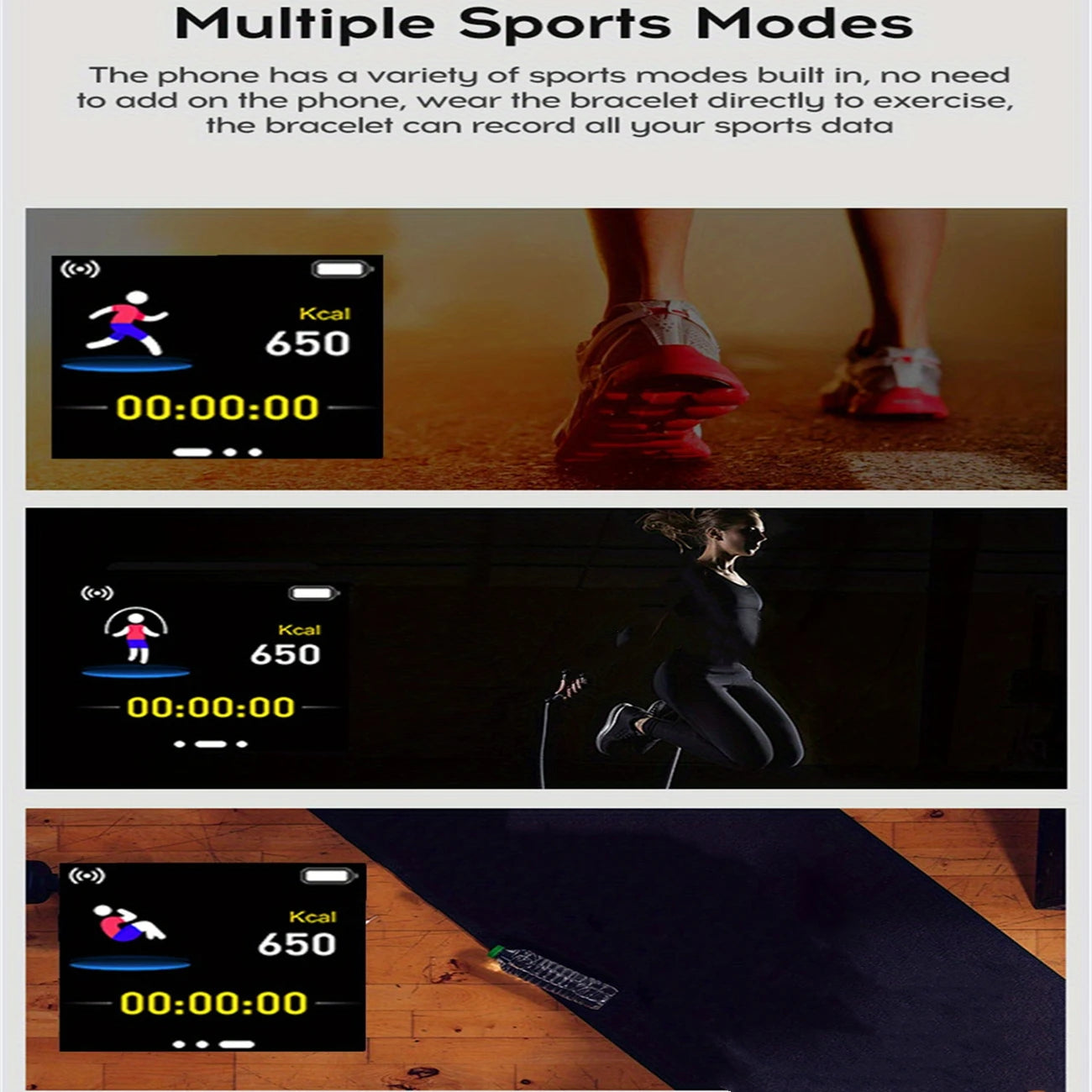 Smartwatch for Men Women Fitness Tracker Message Reminder Sleep Monitor Heart Rate Monitor Wristwatch Compatible with Android iOS