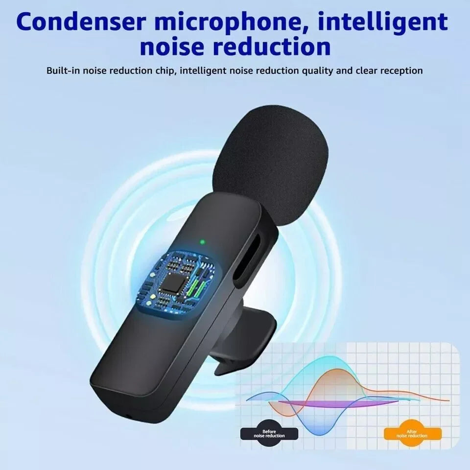 EchoGo Portable Wireless Lavalier Mic – Compact Audio Solution for Gaming, Broadcasts & Phone Recording