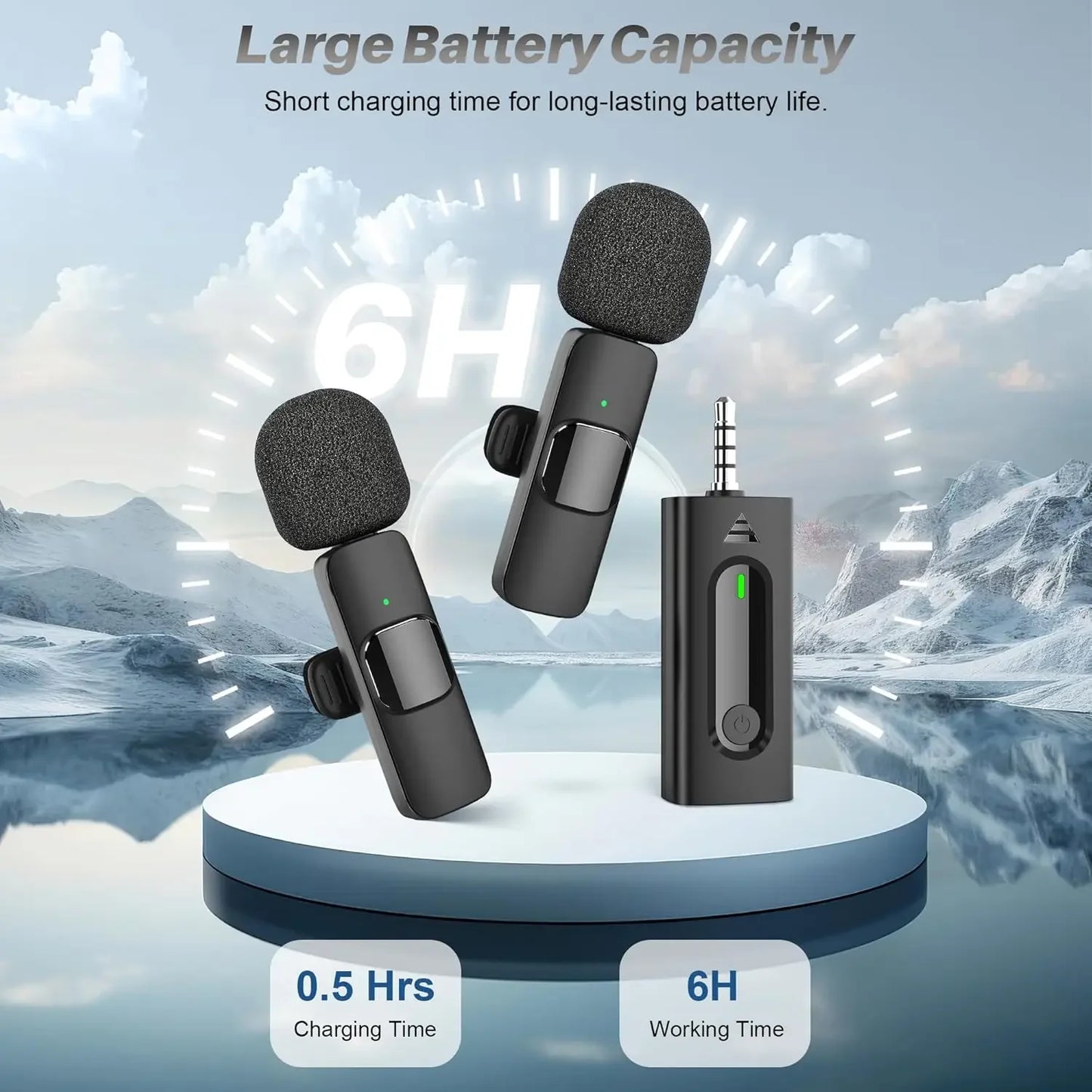 EchoGo Portable Wireless Lavalier Mic – Compact Audio Solution for Gaming, Broadcasts & Phone Recording