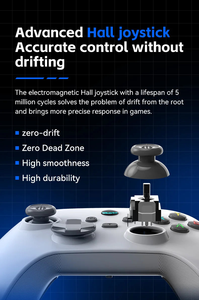 G6 Wireless Mobile Game Controller with Hall Triggers And Joystick for Nintendo Switch PC Android iOS - Supporting Multiple Platforms