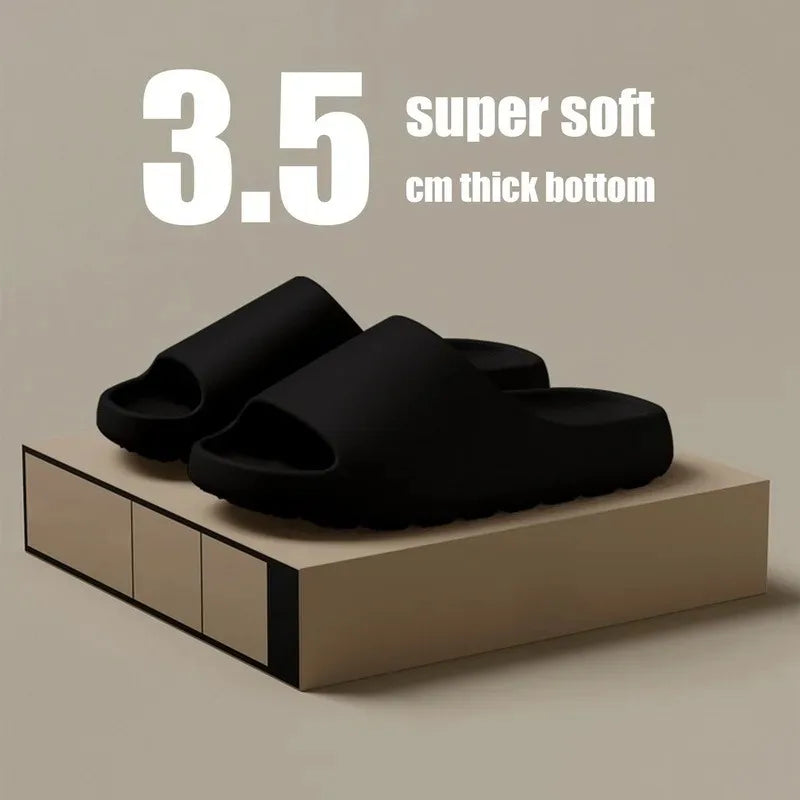 Coconut Cloud Slippers – Thick‑Soled EVA Sandals for Men & Women, Soft Summer Beach Slides