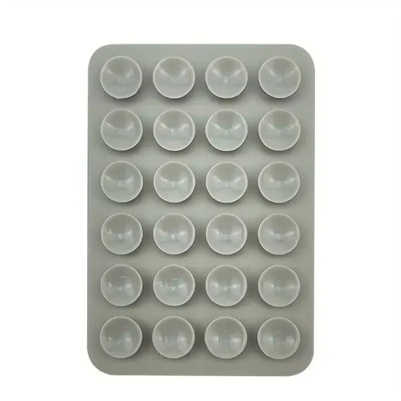 Multifunctional Silicone Suction Cup Phone Holder Mat Anti-Slip Square Wall Stand Single-Sided Case Mount for Apple iPhone