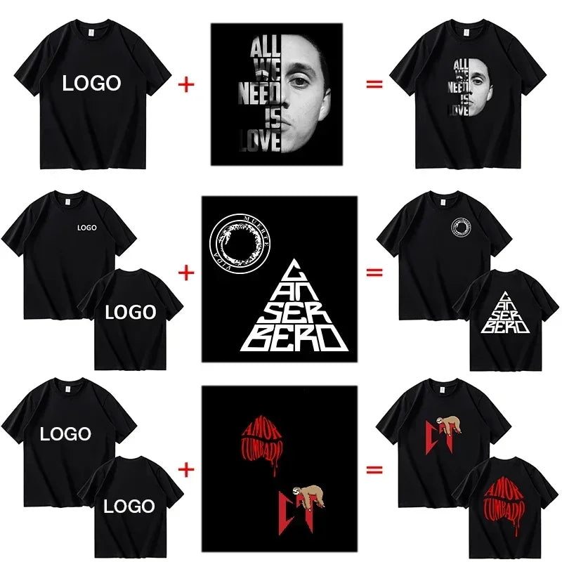 Customized 100% Cotton Printed T-Shirt Men's Fashion Short Sleeve O-Neck Casual Streetwear Tee Breathable Summer Top for Unisex