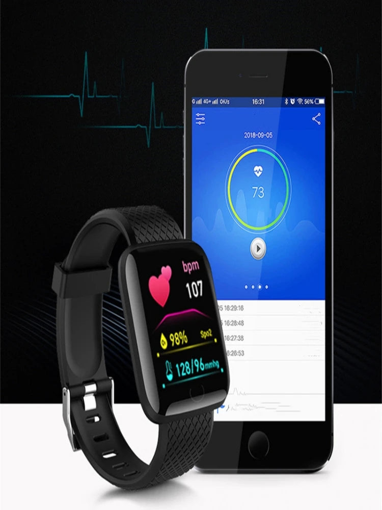 Smartwatch for Men Women Fitness Tracker Message Reminder Sleep Monitor Heart Rate Monitor Wristwatch Compatible with Android iOS