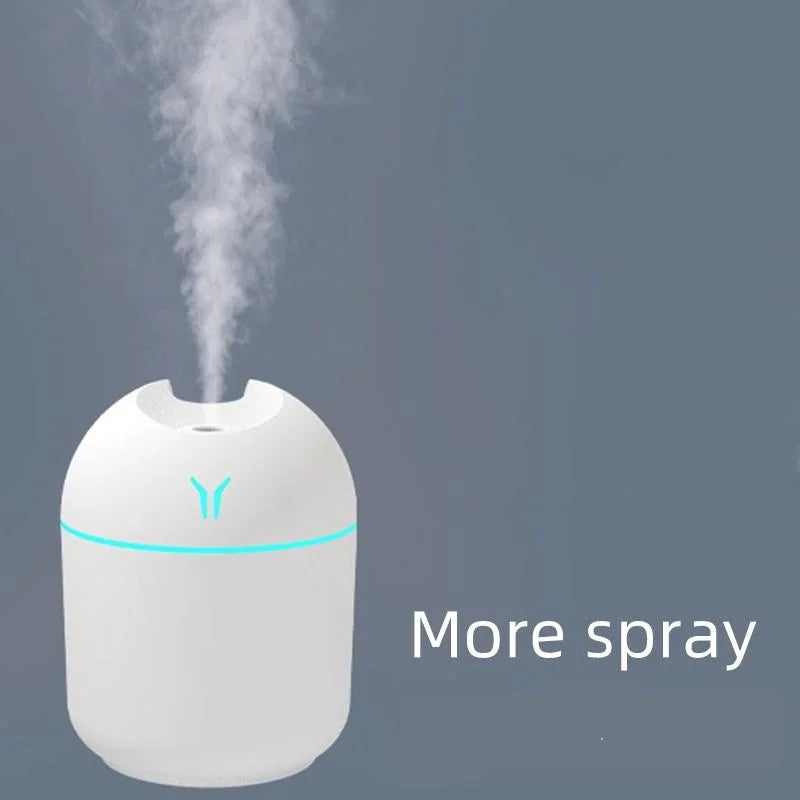 250ML USB Mini Ultrasonic Air Humidifier Essential Oil Aroma Diffuser with LED Color Lamp for Home Car Mute Mist Maker Touch-tone Control
