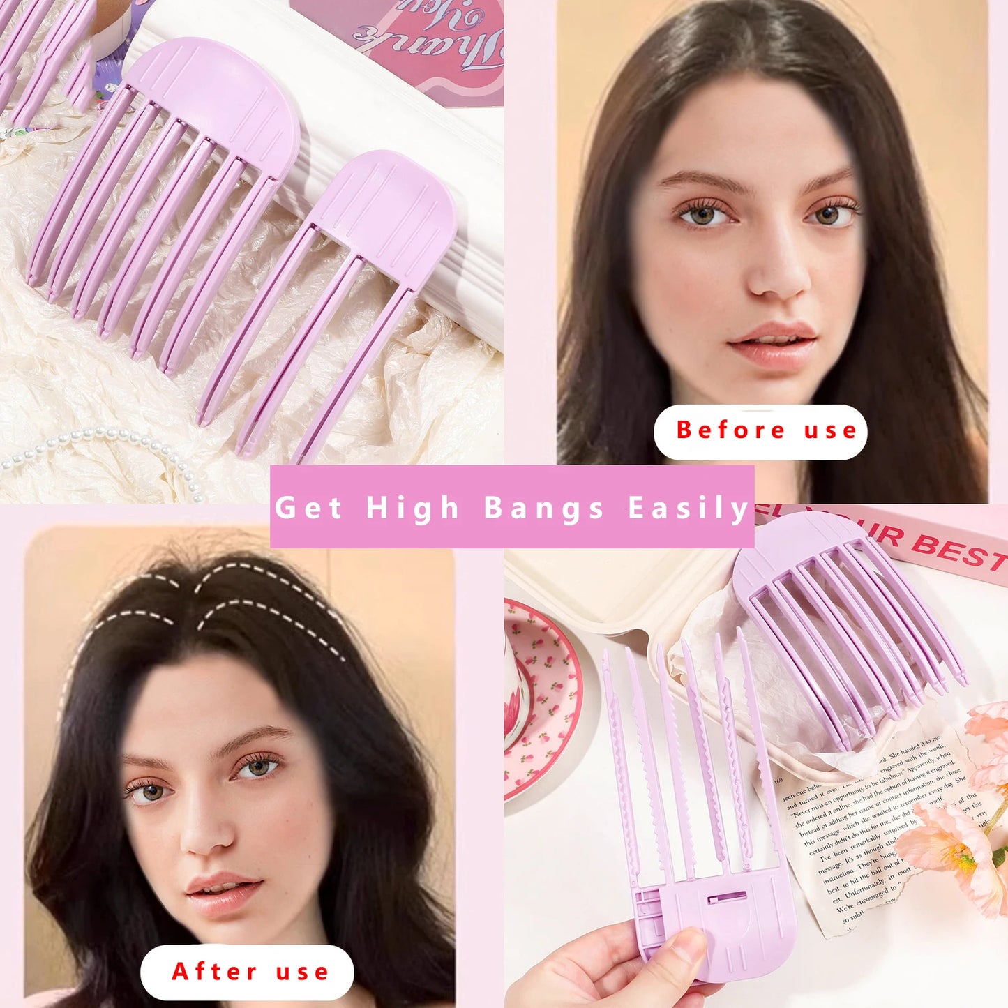 Fluffy Hairpin Curling Clips Women Volumizing Bangs Barrettes Fashion Volume Hair Roller Fixed Shape Unisex Adult Hair Accessories