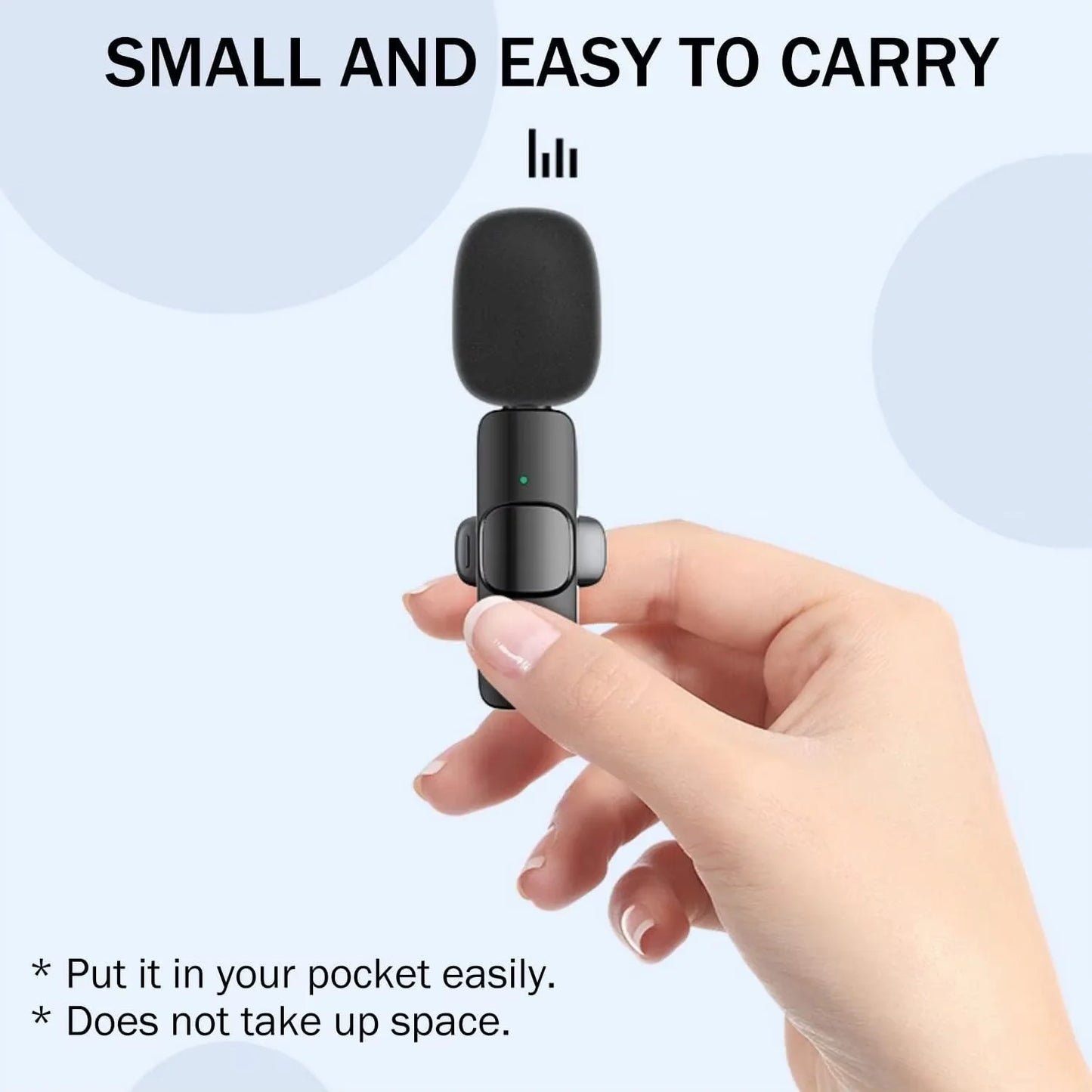 EchoGo Portable Wireless Lavalier Mic – Compact Audio Solution for Gaming, Broadcasts & Phone Recording