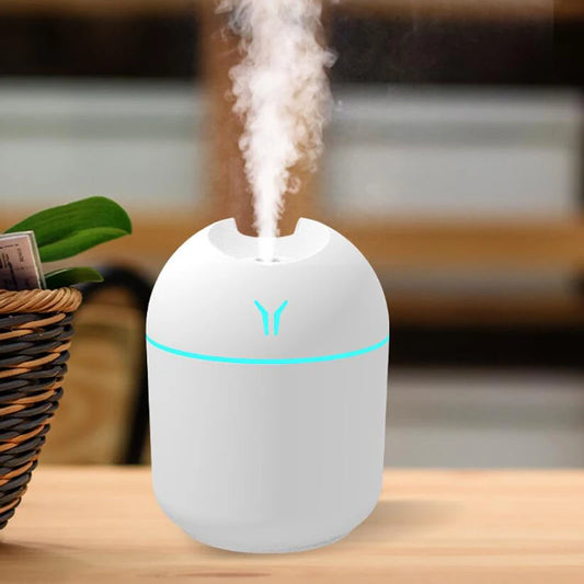 250ML USB Mini Ultrasonic Air Humidifier Essential Oil Aroma Diffuser with LED Color Lamp for Home Car Mute Mist Maker Touch-tone Control