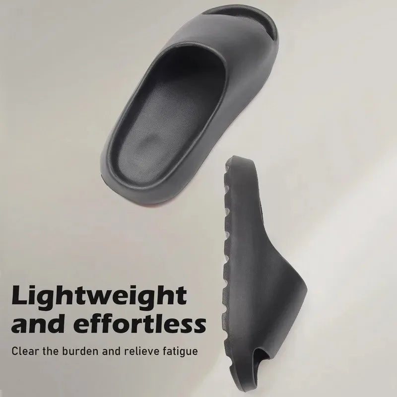 Coconut Cloud Slippers – Thick‑Soled EVA Sandals for Men & Women, Soft Summer Beach Slides