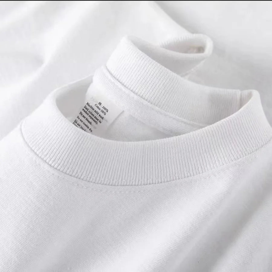 Unisex 100% Cotton Solid Color T-shirt O-Neck Short-Sleeve Summer Casual Top Loose Fit M-4XL Breathable Moisture Wicking