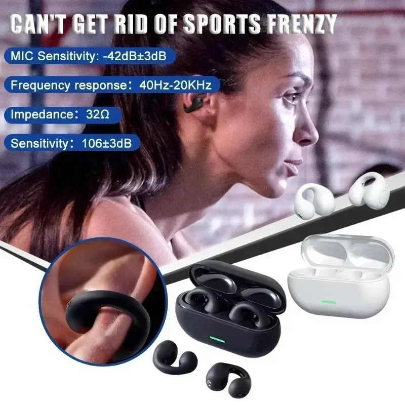 Original T75 Bone Conduction Bluetooth Headset – Wireless Sports Earphones with HiFi Audio & Waterproof Design