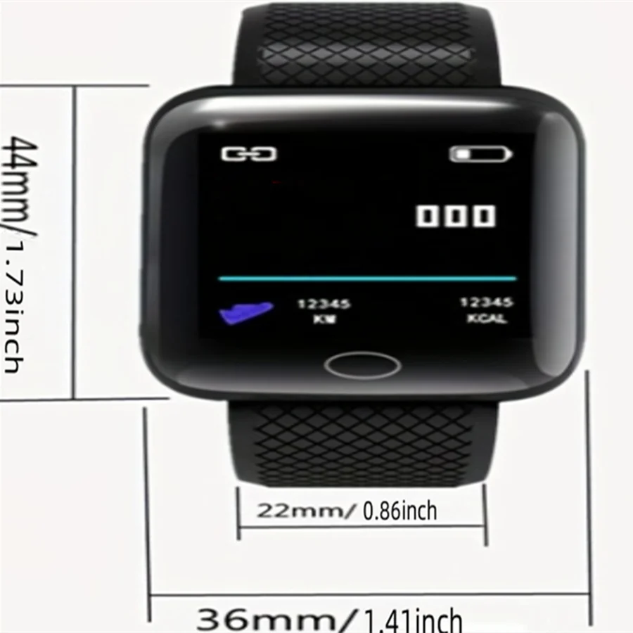Smartwatch for Men Women Fitness Tracker Message Reminder Sleep Monitor Heart Rate Monitor Wristwatch Compatible with Android iOS