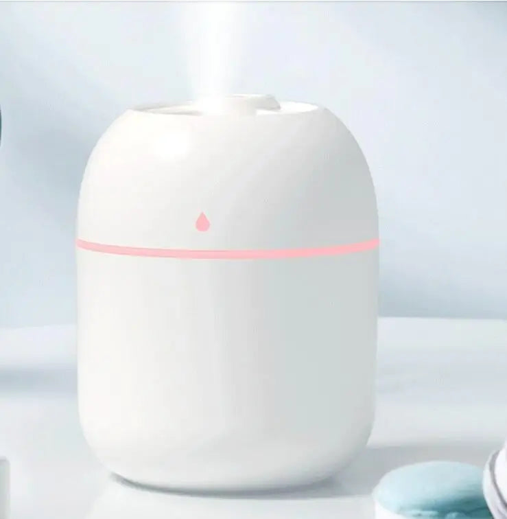 250ML USB Mini Ultrasonic Air Humidifier Essential Oil Aroma Diffuser with LED Color Lamp for Home Car Mute Mist Maker Touch-tone Control