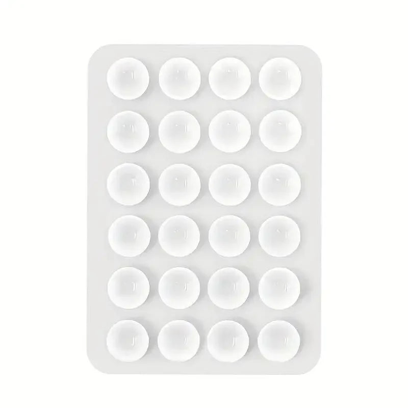 Multifunctional Silicone Suction Cup Phone Holder Mat Anti-Slip Square Wall Stand Single-Sided Case Mount for Apple iPhone