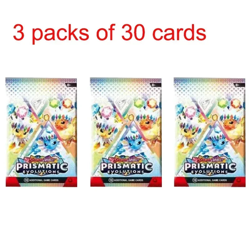 360Pcs Pokemon Card Booster Pack - Destined Rivals Prismatic Evolutions Scarlet Violet PALDEAN English Edition for Battle & Transaction