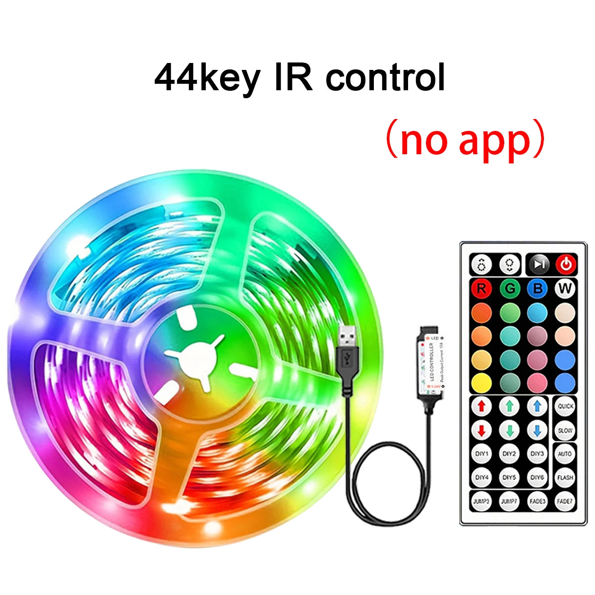 RGB LED Strip Lights with APP Control 5m/10m/20m/30m Flexible Ribbon Tape for Room Bedroom Decoration SMD 5V 16 LEDs/m