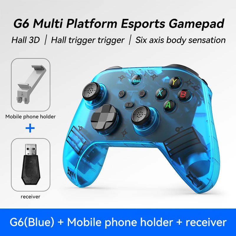 G6 Wireless Mobile Game Controller with Hall Triggers And Joystick for Nintendo Switch PC Android iOS - Supporting Multiple Platforms